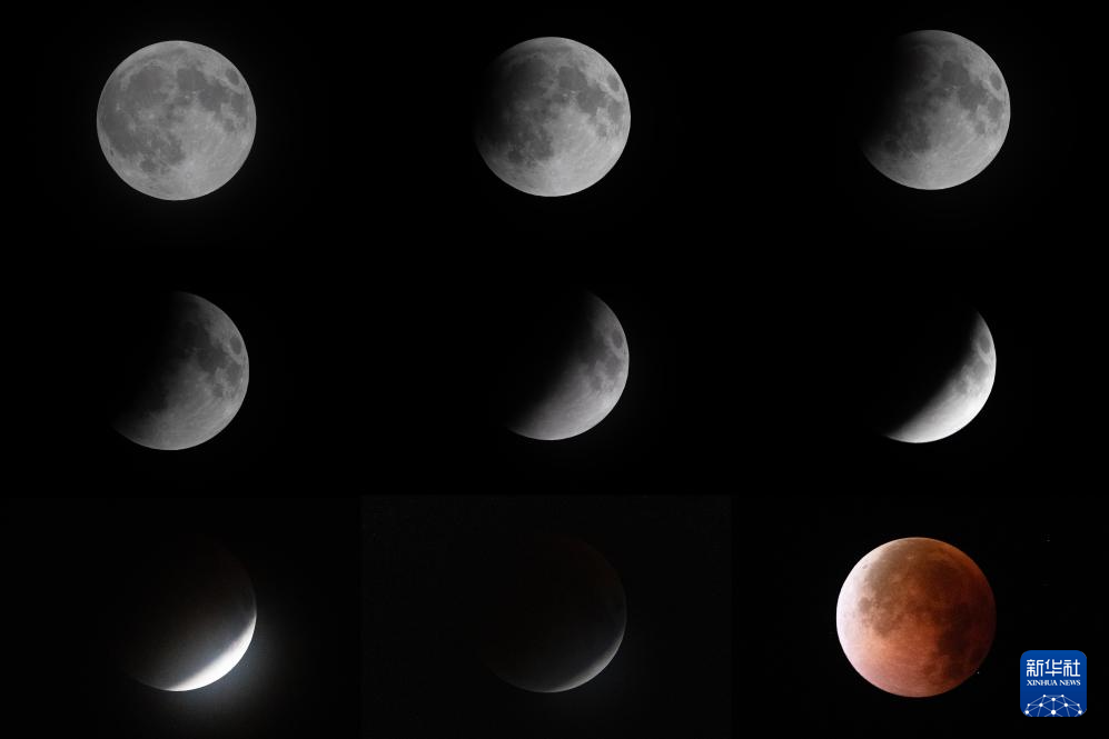 月全食現(xiàn)身夜空